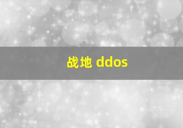 战地 ddos